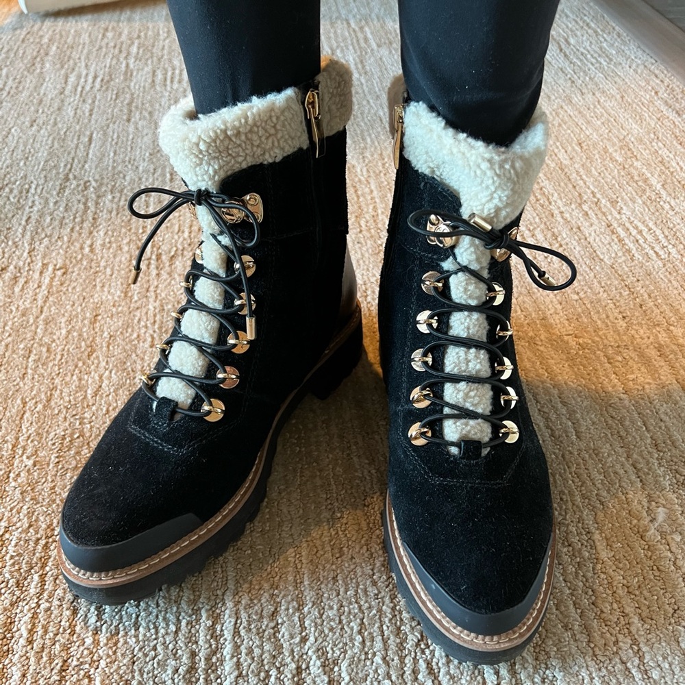 Black Suede Winter Booties!